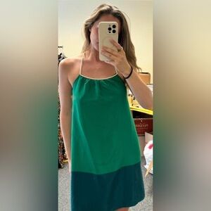 Zara Elegant Green Halter Dress